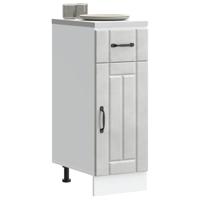 Keuken onderkast Lucca bewerkt hout betongrijs - thumbnail