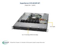 Supermicro SuperServer 5019P-WT Intel C622 LGA 3647 Rack (1U) Zwart - Serverbarbones (Intel C622, LGA 3647, Intel, Intel® Xeon®, DDR4-SDRAM, 768 GB) - thumbnail