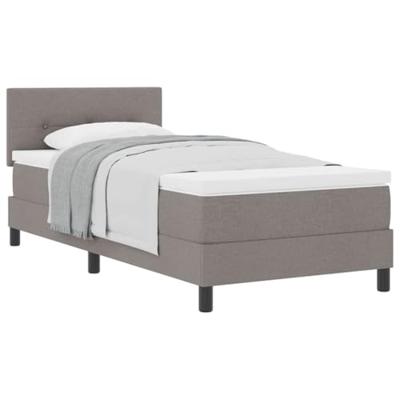 Boxspringbed met matras met matras Taupe 90 x 200 cm Stof