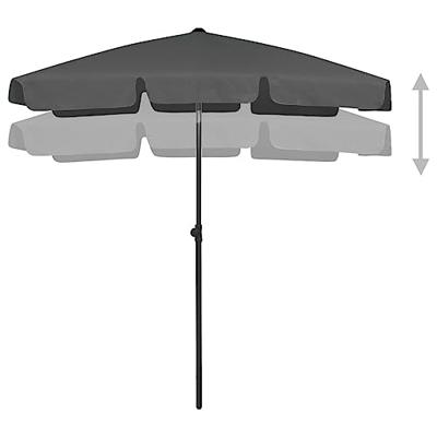 VidaXL Strandparasol 180x120 cm antracietkleurig - thumbnail