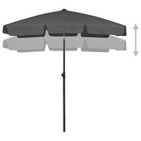Strandparasol 180x120 cm antracietkleurig - thumbnail