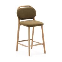 Kave Home Helda barkruk H65 chenille Groen - thumbnail