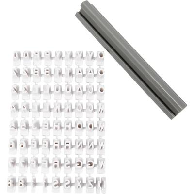 Creativ Company Stempelset van rubber, letters, cijfers, h: 6 mm, wit, 1 set