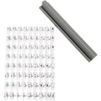 Creativ Company Stempelset van rubber, letters, cijfers, h: 6 mm, wit, 1 set - thumbnail