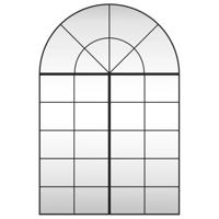 VidaXL Wandspiegel boog 100x150 cm ijzer zwart - thumbnail