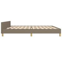 Bedframe zonder matras stof taupe 200x200 cm - thumbnail