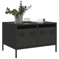 Tv-meubel 68x50x43,5 cm koudgewalst staal zwart - thumbnail