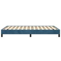 Bedframe fluweel donkerblauw 120x200 cm - thumbnail