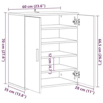 Schoenenkast 60x35x70 cm bewerkt hout artisanaal eikenkleur Schoenenkast 60x35x70 cm bewerkt hout artisanaal eikenkleur