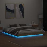 Bedframe met LED-verlichting sonoma eikenkleurig 200x200 cm - thumbnail