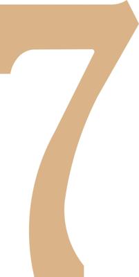 Vaessen Creative • mdf cijfer ''7'' 21,8cm