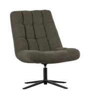 WOOOD Draaifauteuil 'Job' Teddy, kleur Groen - thumbnail