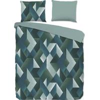 Good Morning Dekbedovertrek "grafische print" - Groen - (200x200/220 cm) - Katoen - thumbnail