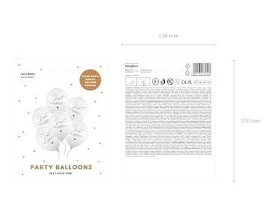 Pastel Ballonnen Bruiloft Puur Wit &apos;Just Married&apos; - 6 Stuks - thumbnail