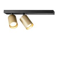 Lyora PlafondspotOnis 2-lichts - goud met zwart - 107100 - thumbnail