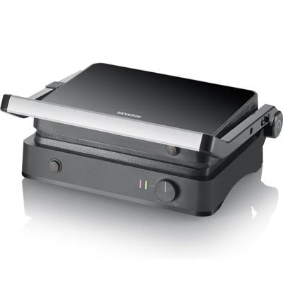 Severin SEVINI Lite KG 2398 Contactgrill Tafel Traploze temperatuurregeling Zwart/zilver