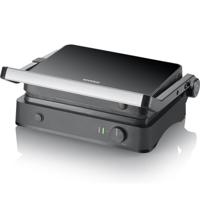 Severin SEVINI Lite KG 2398 Contactgrill Tafel Traploze temperatuurregeling Zwart/zilver - thumbnail