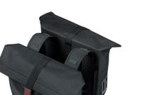 Dubbele fietstas Basil City 28 tot 32 liter 30 x 18 x 49 cm - zwart - thumbnail