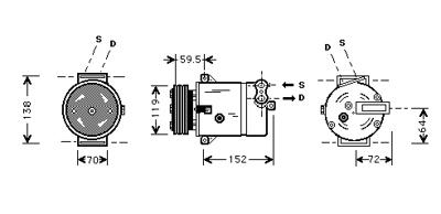 Airco Compressor 2.0 Td -99 3700K279
