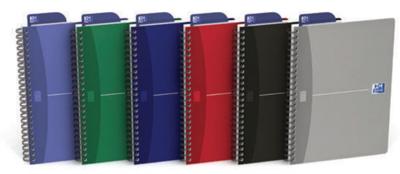 Spiraalblok Oxford Essentials A5 lijn 180 pagina&apos;s 80gr assorti | 5 stuks