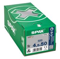 Spax spaanplaatschroef vz pk 4.5x50mm pz2 met kopboring - thumbnail