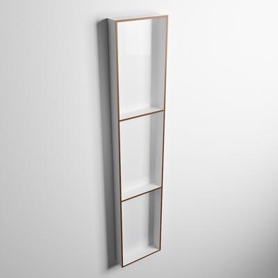 MONDIAZ EASY Nis 149,5x29,5cm in solid surface kleur Rust | Talc. 3 vakken geschikt voor in- of opbouw