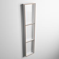 MONDIAZ EASY Nis 149,5x29,5cm in solid surface kleur Rust | Talc. 3 vakken geschikt voor in- of opbouw - thumbnail