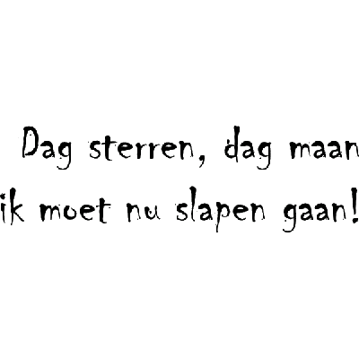 Dag sterren - Muursticker