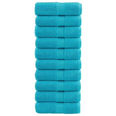 VidaXL Premium washandjes solund 10 stuks turquoise 30x30 cm 600 g/m2 VidaXL Premium washandjes solund 10 stuks turquoise 30x30 cm 600 g/m2