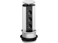 EVOline 93100001 Stekkerdoostoren 3-voudig Zwart, Zilver Randaarde stekker 1 stuk(s) - thumbnail