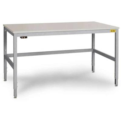 Manuflex LC3906.9006 ESD ESD-werktafel CANTOLAB speciale met kunststof plaat, bxdxh = 1200 x 800 x 758-958 mm Aluminium-zilver Manuflex LC3906.9006 ESD ESD-werktafel CANTOLAB speciale met kunststof plaat, bxdxh = 1200 x 800 x 758-958 mm Aluminium-zilver