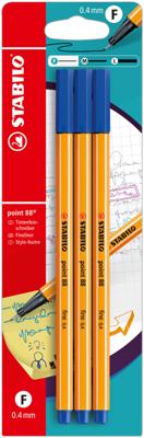 Fineliner stabilo point 88/41 f blauw 3st