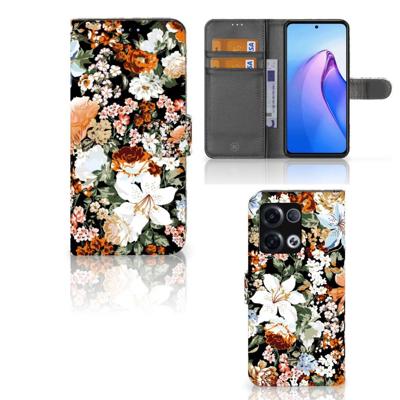 Hoesje voor OPPO Reno8 Pro Dark Flowers Hoesje voor OPPO Reno8 Pro Dark Flowers