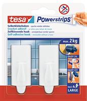 tesa POWERSTRIPS® Zelfklevende haak Large Trend Wit Inhoud: 2 stuk(s) - thumbnail