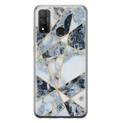 Huawei P Smart 2020 siliconen hoesje - Marmer blauw