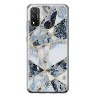 Huawei P Smart 2020 siliconen hoesje - Marmer blauw - thumbnail