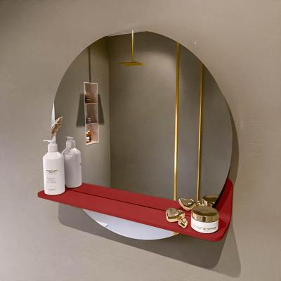 MONDIAZ SPOT spiegel rond 60cm met Spiegelplanchet kleur Fire.