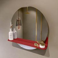 MONDIAZ SPOT spiegel rond 60cm met Spiegelplanchet kleur Fire. - thumbnail