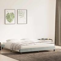 Bedframe zonder matras 180x210 cm fluweel lichtgrijs - thumbnail