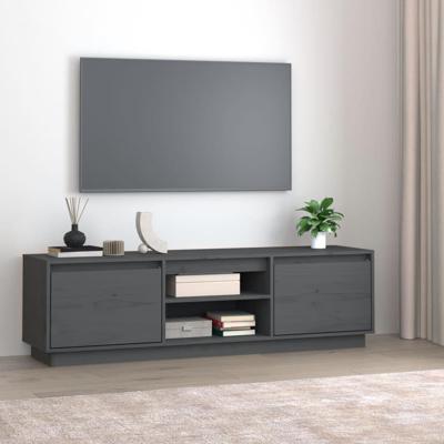 Tv-meubel 140x35x40 cm massief grenenhout grijs Tv-meubel 140x35x40 cm massief grenenhout grijs