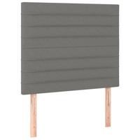 Boxspring met matras stof donkergrijs 90x190 cm - thumbnail