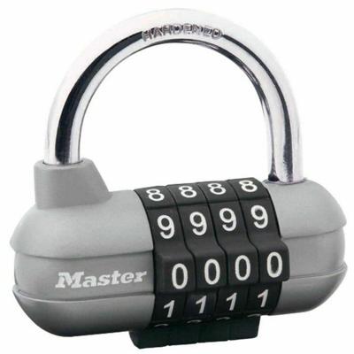 Masterlock 64mm - die-cast body - 25mm hardened steel shackle, 7mm diam. - 4-digi - 1520EURD