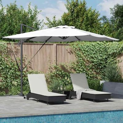 VidaXL Parasol zand 286 x 284 x 270 cm aluminium en polyester VidaXL Parasol zand 286 x 284 x 270 cm aluminium en polyester
