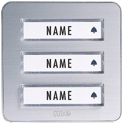 m-e modern-electronics 41082 Zender voor Draadloze deurbel Verlicht, Met naambord m-e modern-electronics 41082 Zender voor Draadloze deurbel Verlicht, Met naambord