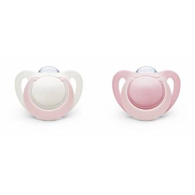 NUK Genius fopspeen meisje maat 0 (2 stuks)