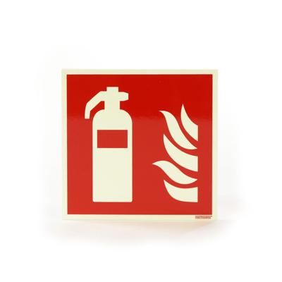 Brandblusser fotoluminescerend & zelfklevend - 150 x 150 nalichtend -