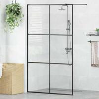 Inloopdouchewand 115x195 cm ESG-glas transparant en zwart - thumbnail