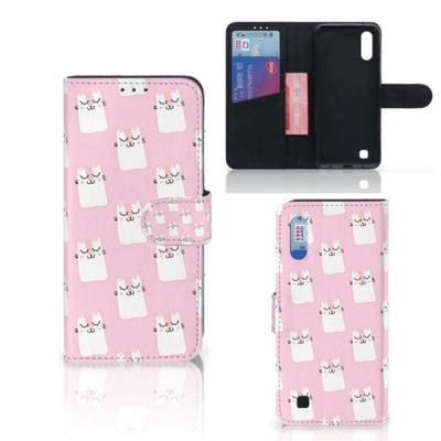 Samsung Galaxy M10 Telefoonhoesje met Pasjes Sleeping Cats Samsung Galaxy M10 Telefoonhoesje met Pasjes Sleeping Cats