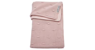 Meyco Silverline wiegdeken knots roze 75x100 cm