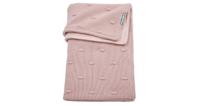 Meyco Silverline wiegdeken knots roze 75x100 cm - thumbnail